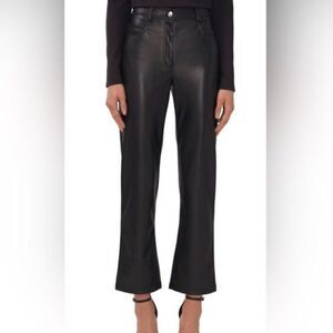 Halogen vegan leather wide leg pants size 10